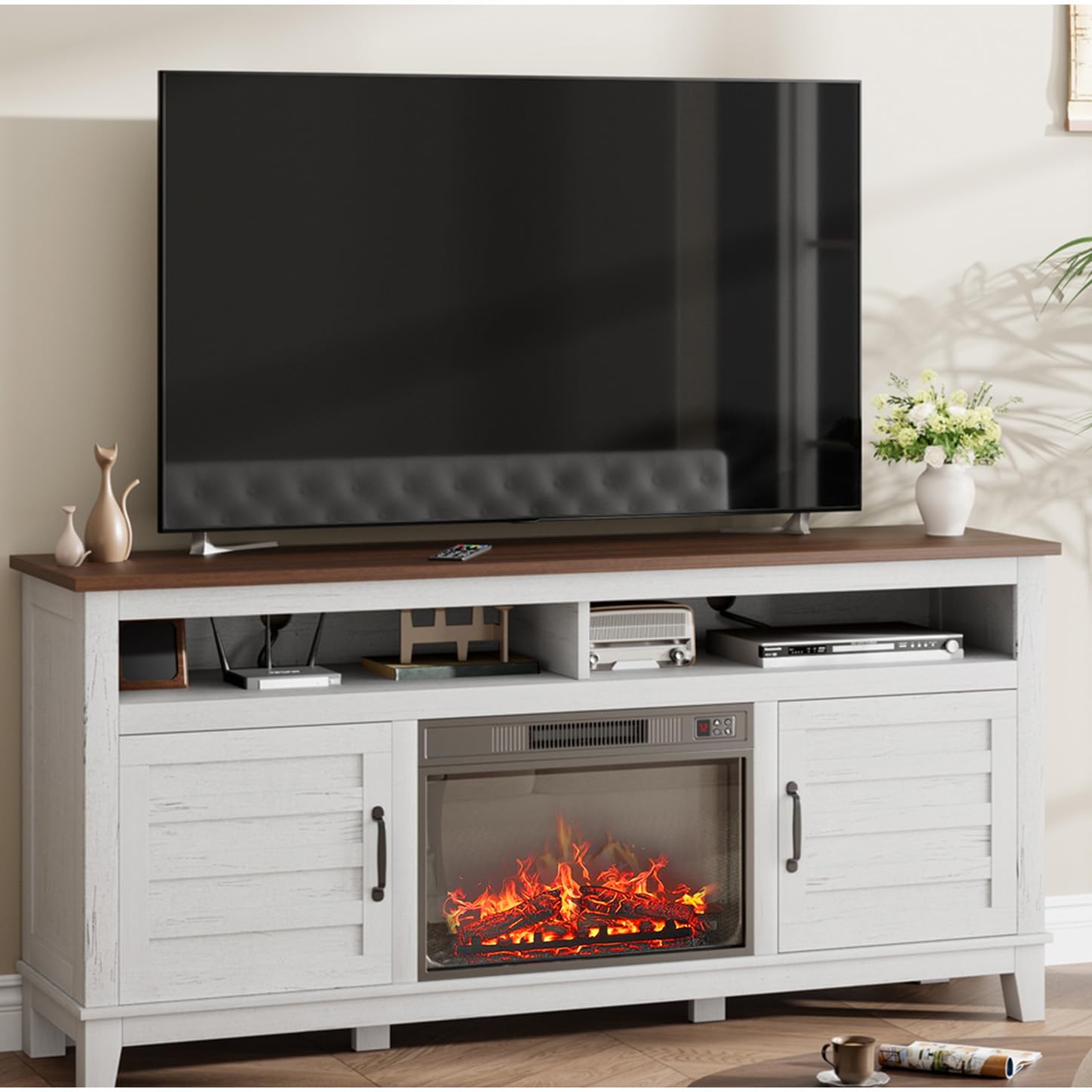 Photo 1 of ONLY FIREPLACE PIECE NO OTHER HARDWARE INCLUDED ********* IDEALHOUSE Fireplace TV Stand, Entertainment Center with Fireplace