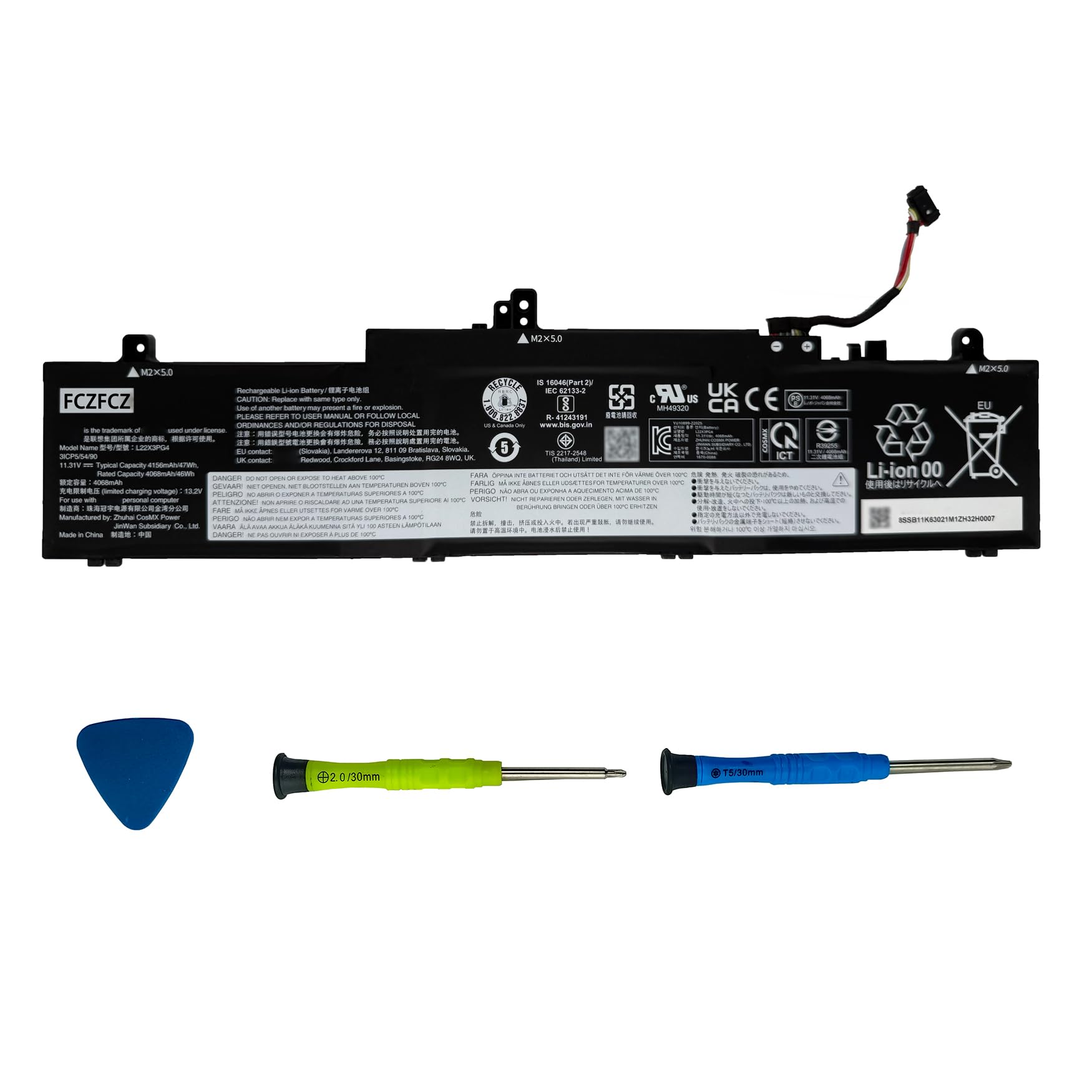 Amazon.com: FCZFCZ L22X3PG4 Battery 47Wh 4068mAh Replacement for