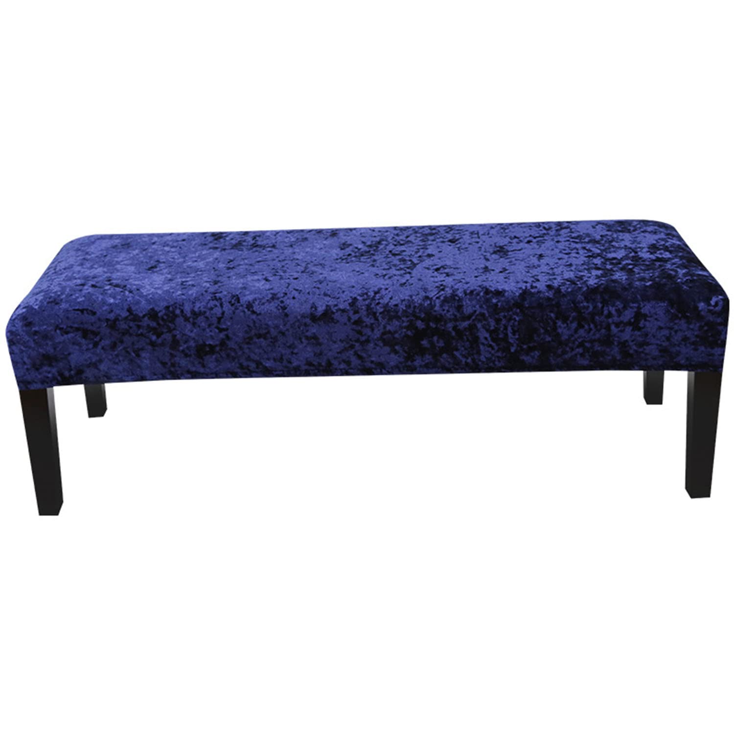Housse de banc en velours bleu pour sublimer vos repas de fête en famille