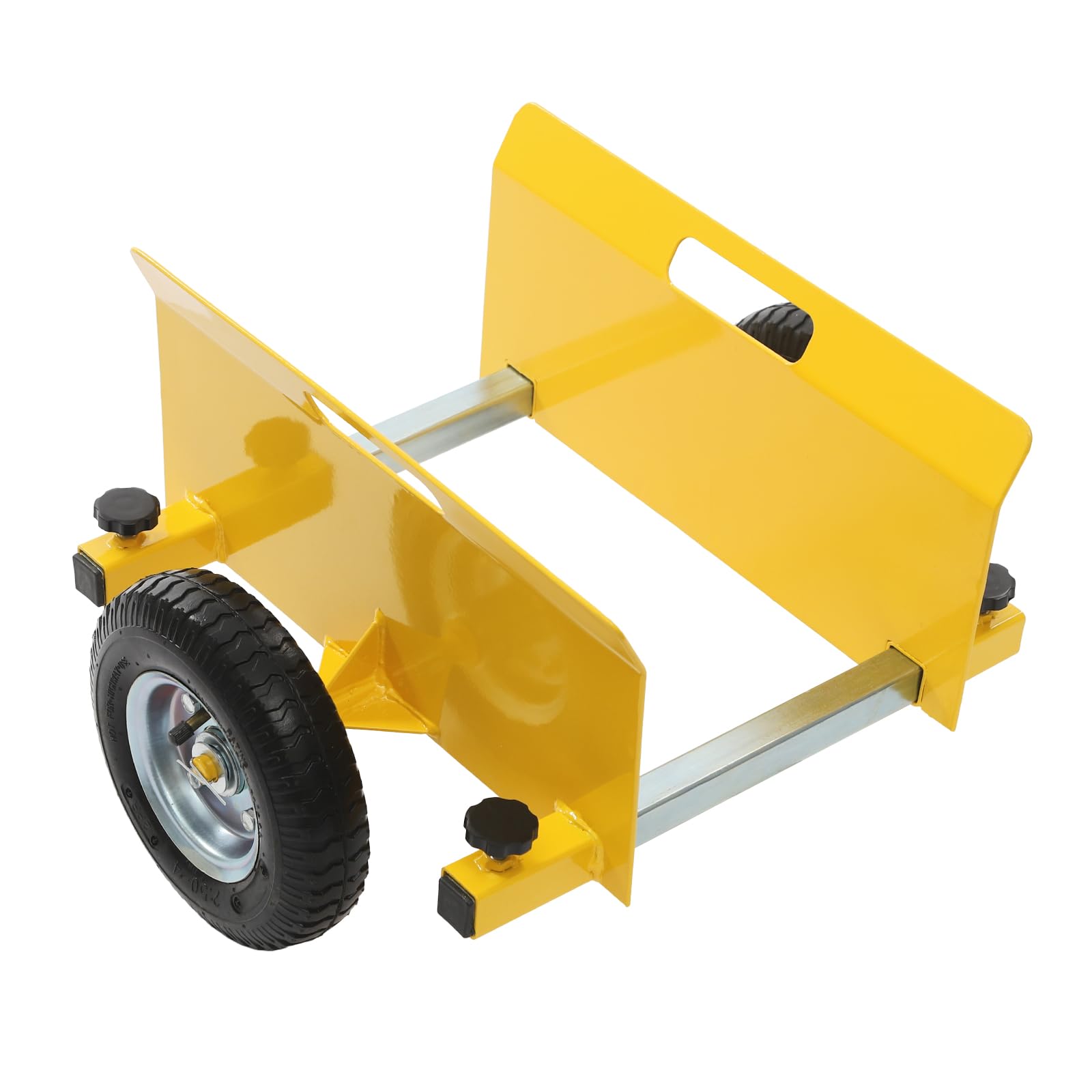 Plattenwagen Transportwagen 8 Zoll Gummiräder 250-300KG Plattenroller 0-23cm Einstellbarer Bereich der Seitenwand Klemmwagen (Gelb)