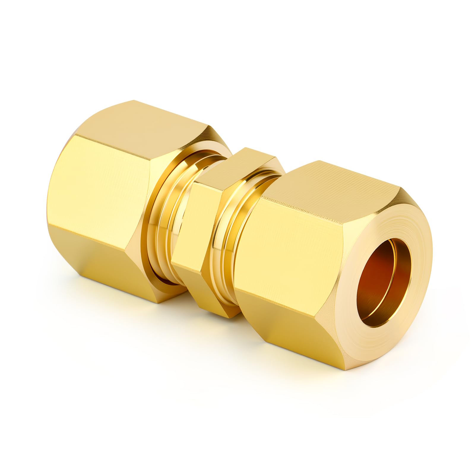 TAISHER 5PCS Raccord de tuyau à compression en laiton, 8MM Tube OD x 8MM Tube OD Adaptateur droit