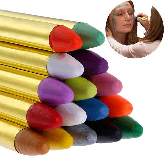 Faburo Face Paint Kit 16pcs Face Paint Crayons for Kids Adults Body Art
