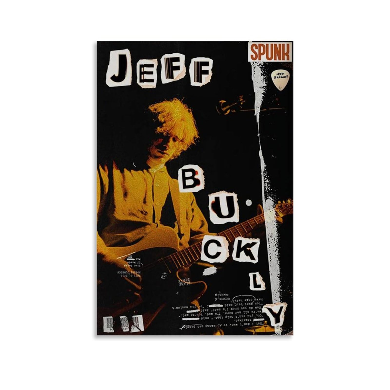 WHBAQ Jeff Poster Buckley Vintage Poster Canva Colourfast Wall Art Decorative Painting for Living Room Bedroom Home Decor 12x18inch(30x45cm) Unframe-style