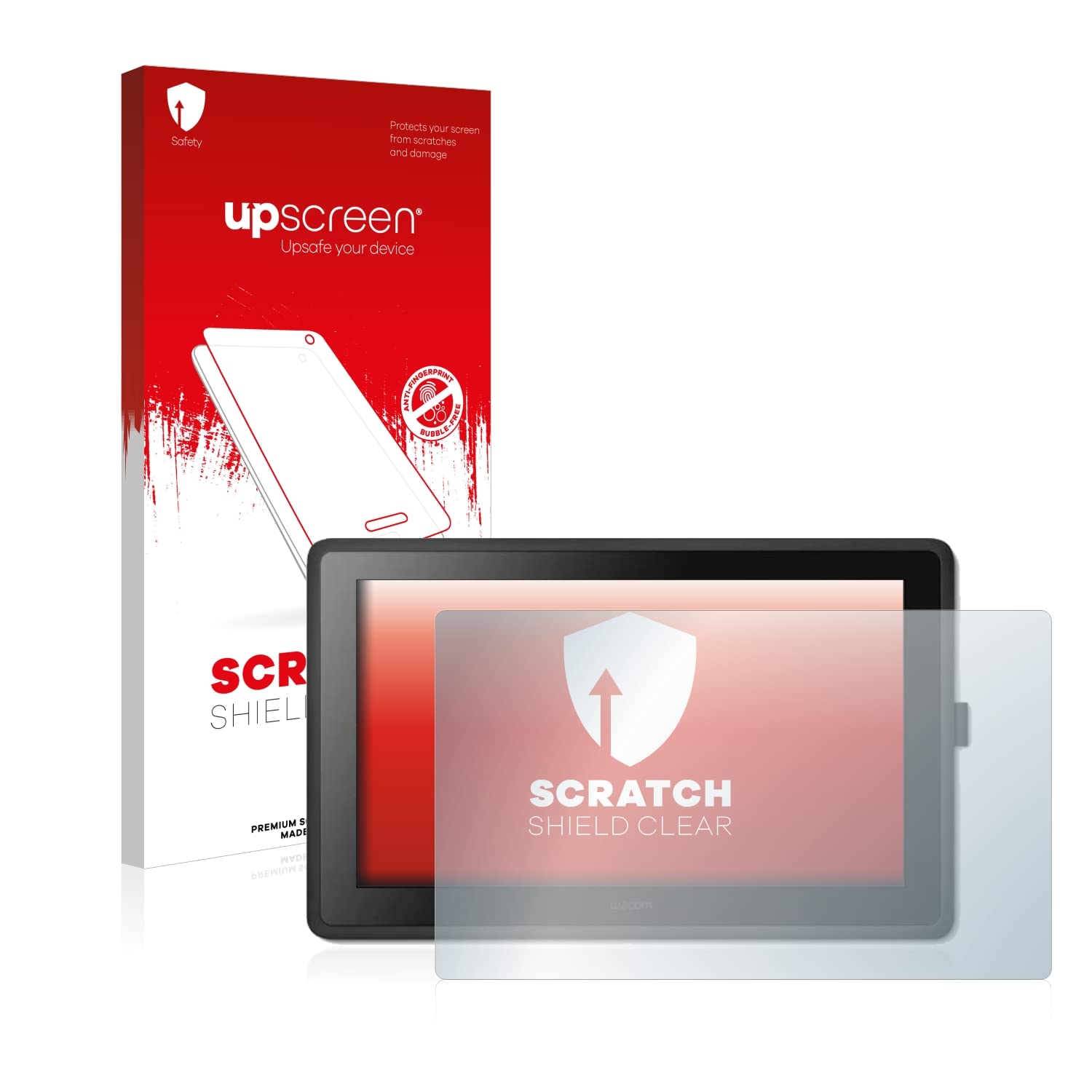 upscreen Pellicola Protettiva per Wacom Cintiq 22 | , Chiara Protezione Schermo Made in Germany, Anti-Graffio Trasparente Mounting Kit