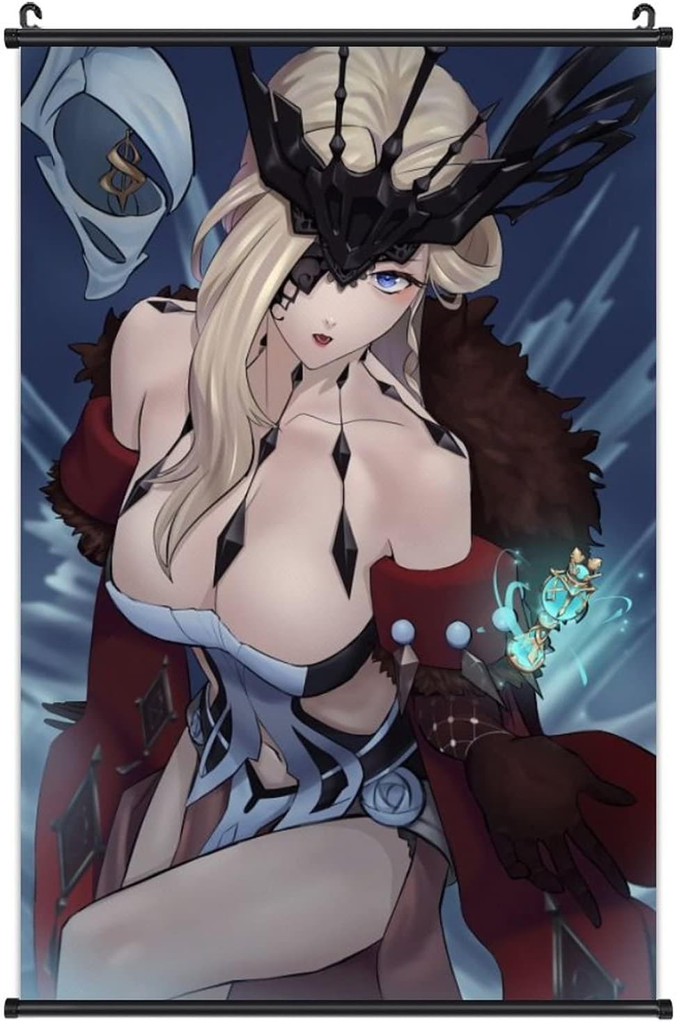 Game Poster Genshin Impact La Signora Kyonyuu Scroll Poster Art Prints Scroll Painting Home Fans Gift Posters for Bedroom Living Room