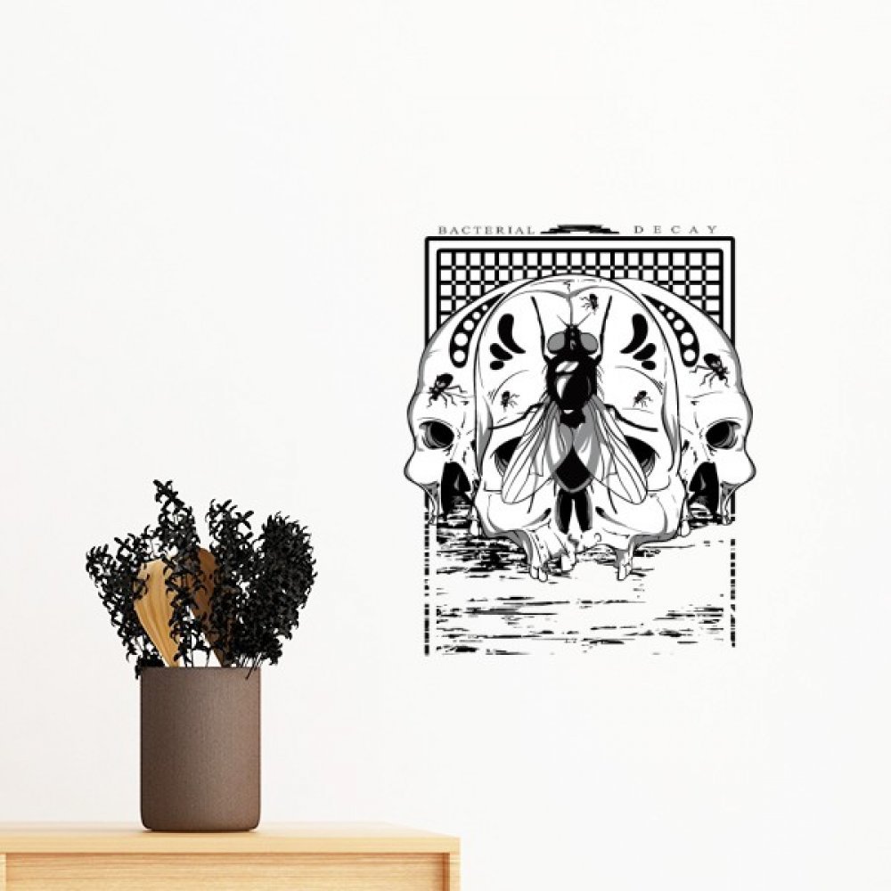 Sticker squelette mouche pour personnaliser une chambre d'ado