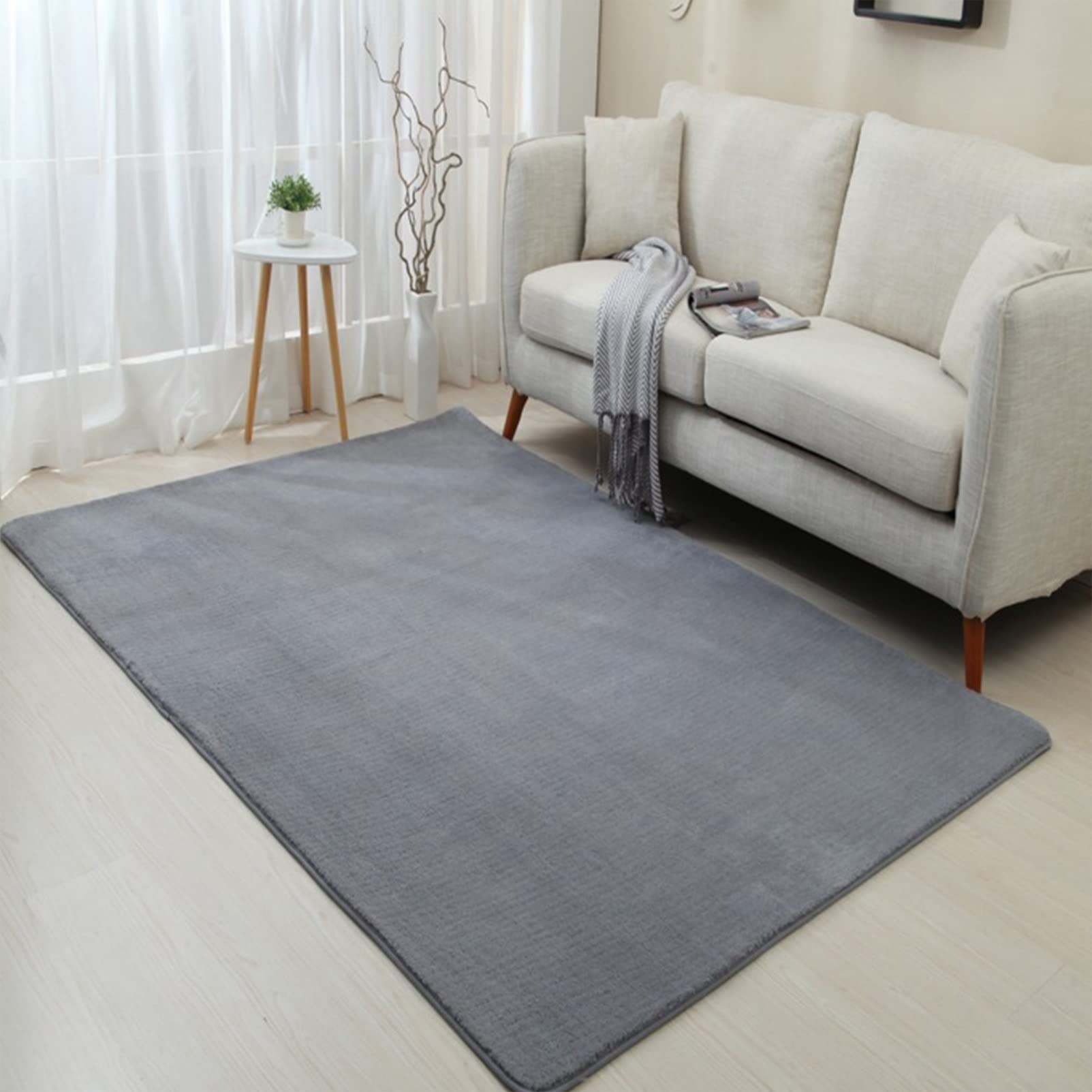 グレーラグ シャギーラグ 大型マット 厚手ふわふわ 防音 高級(O17) グレーラグ シャギーラグ 大型マット 厚手ふわふわ 防音 高級(O17