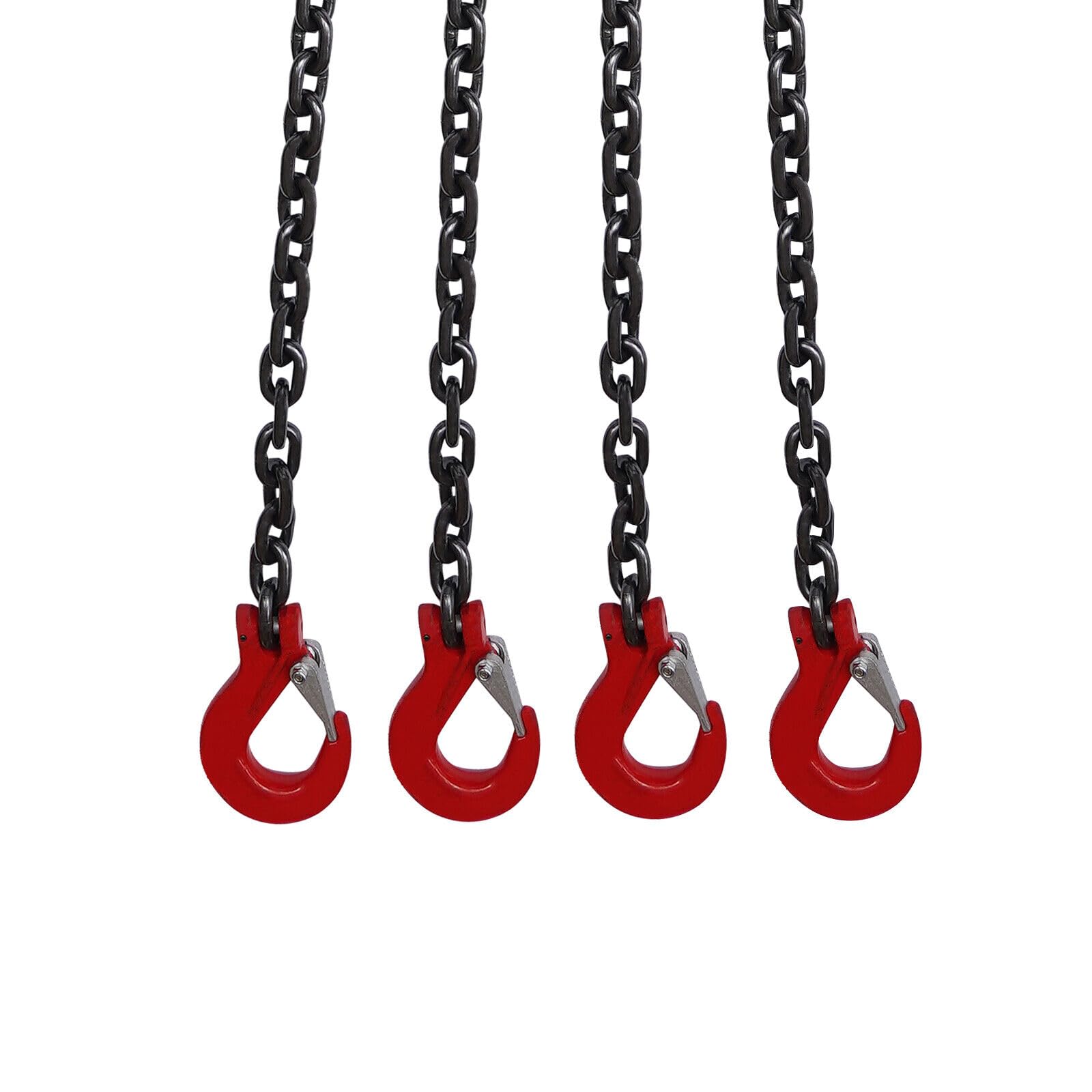 Cadena de 1,5 m, 5 t Wiefiche, cadena de top, cadena elevadora con cuatro patas, cadena de carga pesada, eslinga de elevación, transporte de cargas para puertos, construcción, minería, tubos de acero,