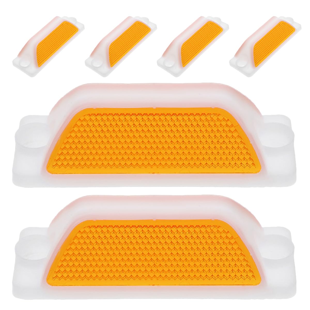 Road Reflectors 6 Pack Reflective Pavement Markers for Driveway Entrance Rectangular Markers Suitable for Freeways and Sidewalks