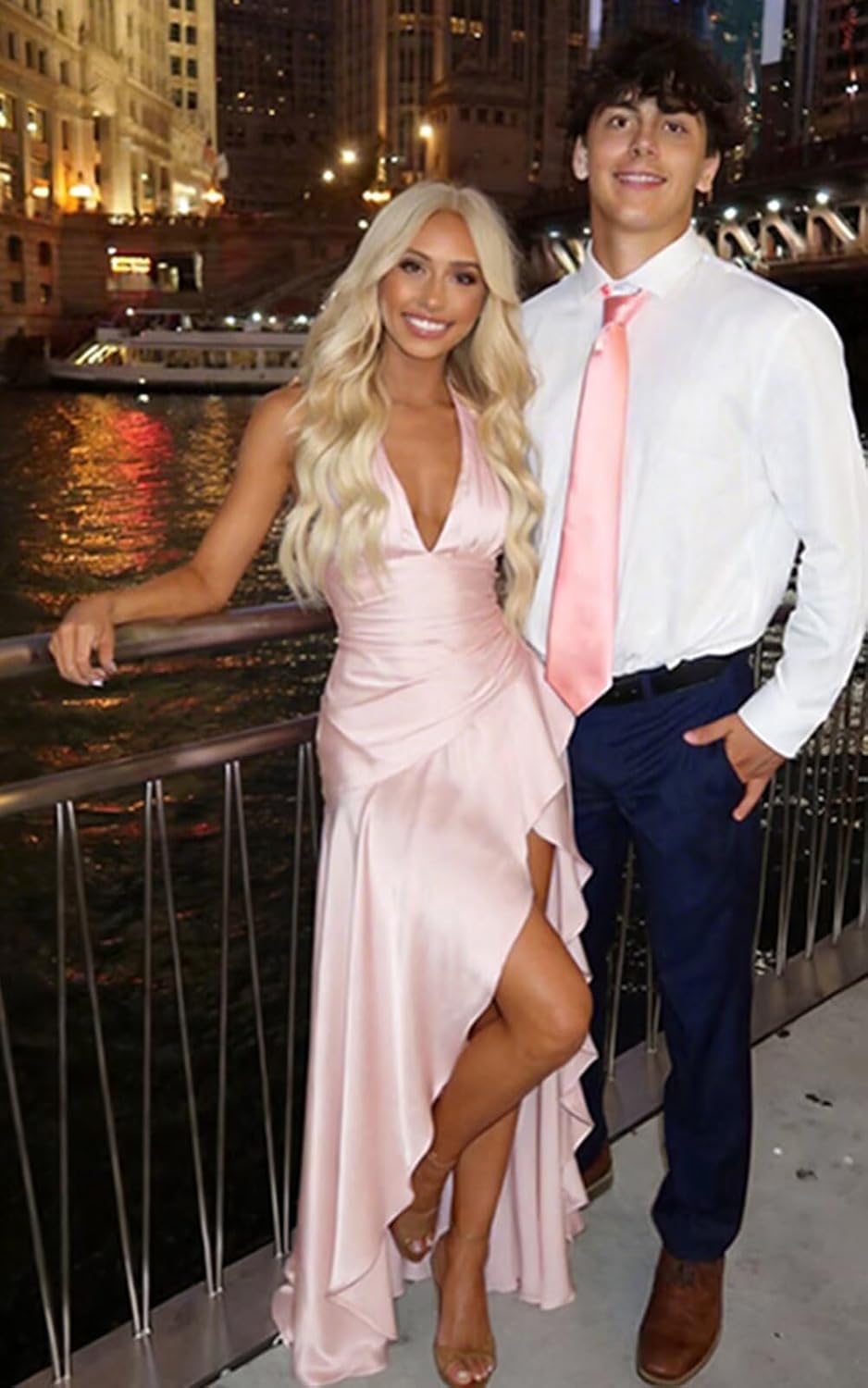 Halter Prom Dress Long 2026 for Women Ruffles Cocktail Dresses SY179