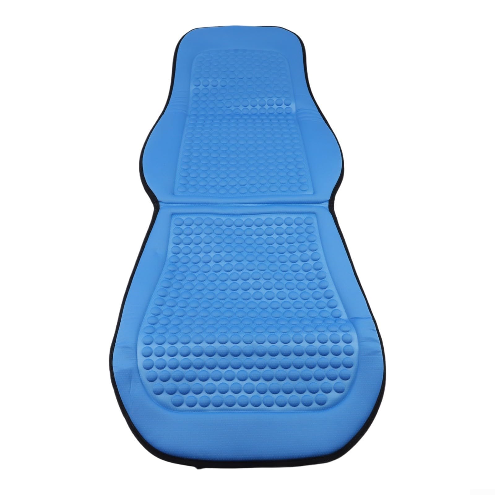 Cool Silk - Cuscino per seggiolino auto, estivo, traspirante, con fibbie a sgancio rapido, per auto, camion, SUV, adatto per sedili anteriori, 50 x 60 cm, colore: nero (blu)