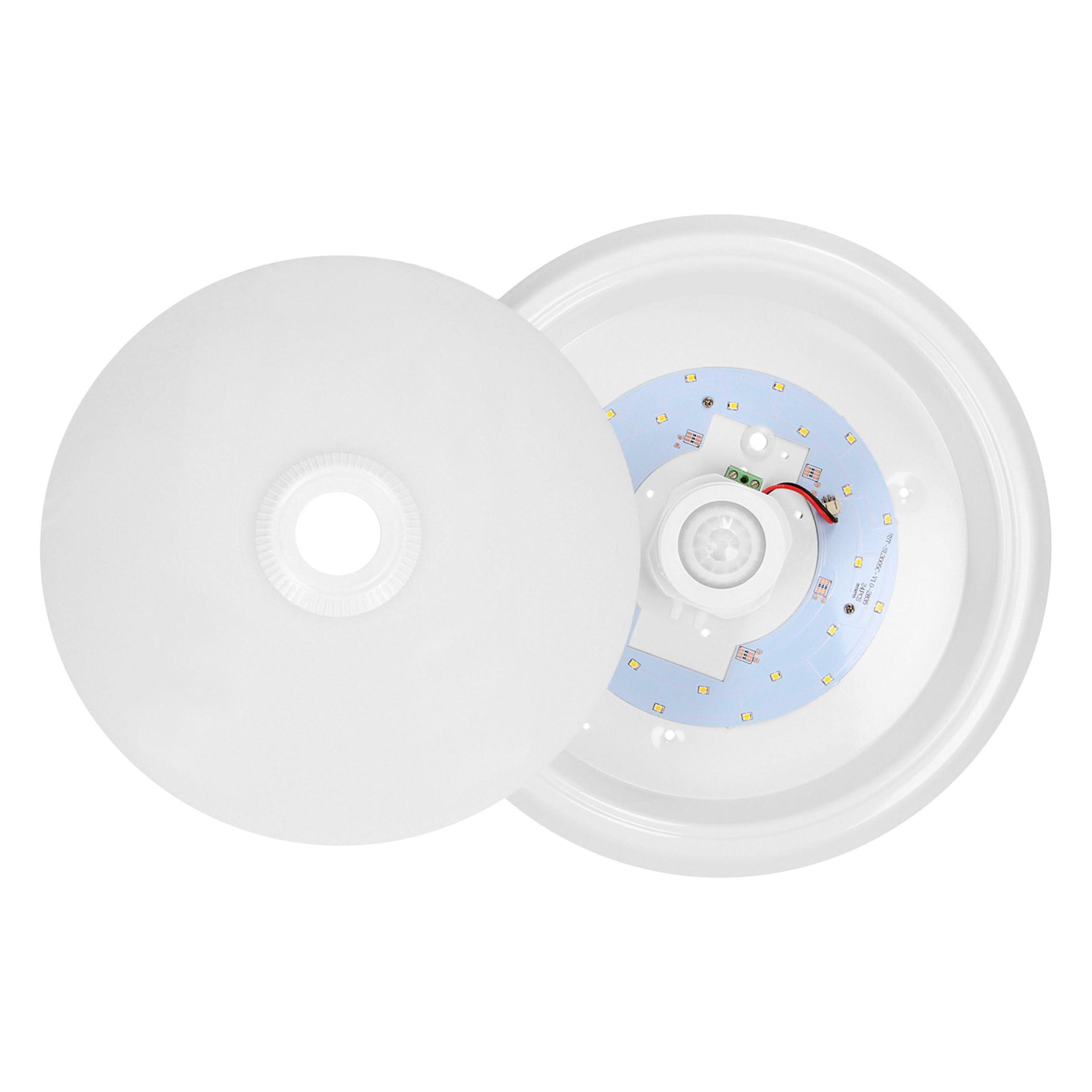 Plafón LED 12W, sensor de movimiento, blanco cálido 3000K