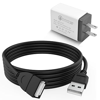 5FT USB Extension Charger Cable Power Cord Compatible with JLab Go Ai Pop/Sport, Epic Air ANC/Sport ANC, JBuds Air/Sport/Executive/ANC/Play Gaming/Pro Wireless Earbuds Case Charging Adapter