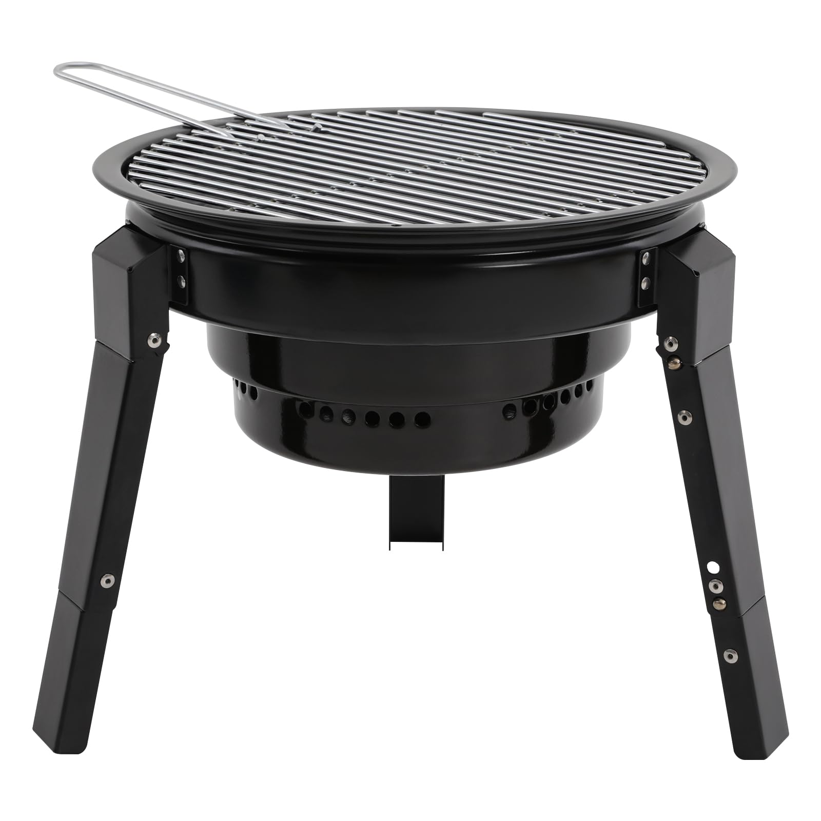 Barbecue portatile a carbonella, barbecue da picnic in acciaio al carbonio, barbecue portatile da campeggio, barbecue rimovibile per campeggio, giardino, picnic all'aperto