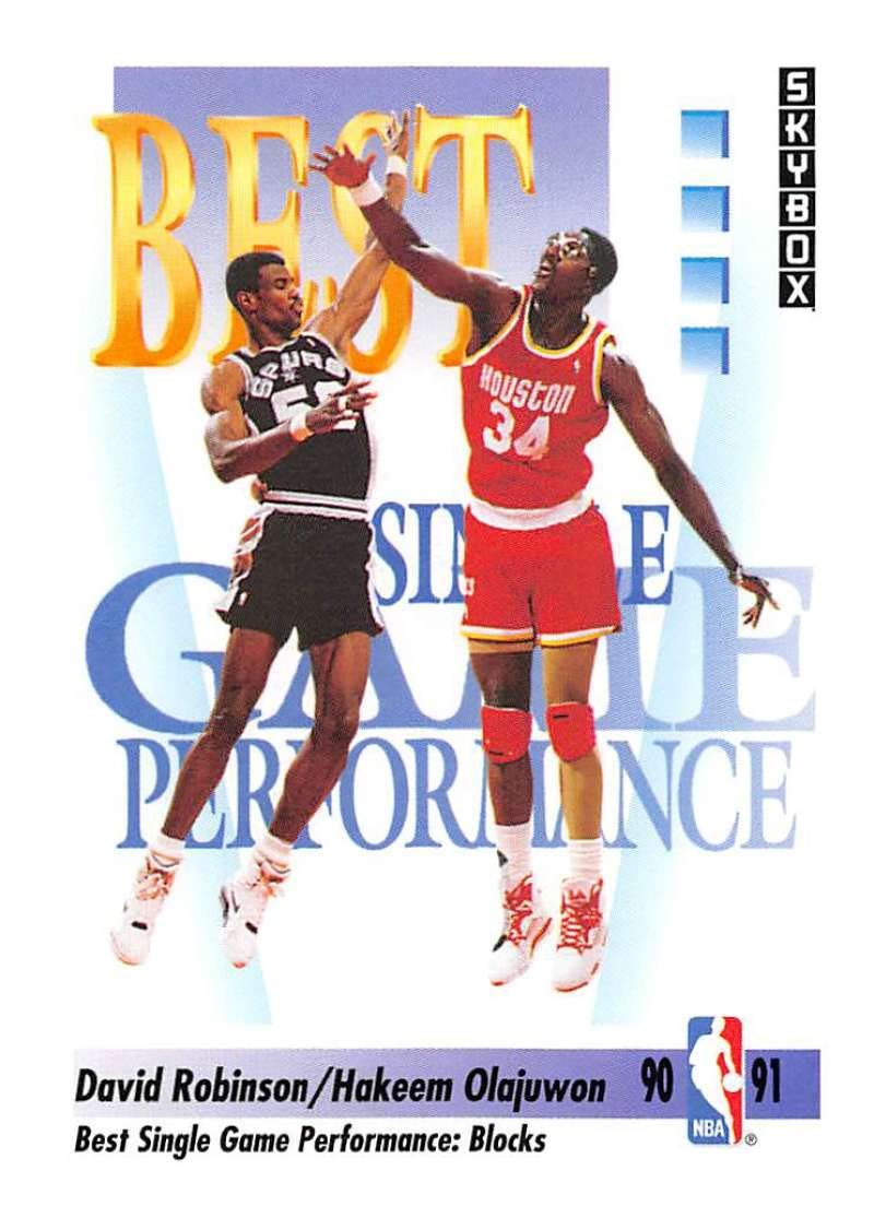 Amazon.com: 1991-92 SkyBox Basketball #311 Hakeem Olajuwon/David Robinson  Houston Rockets/San Antonio Spurs Official NBA Trading Card : Collectibles  & Fine Art