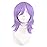 MapofBeauty 14 Inch/35 cm Short Cosplay Wolf Tail Synthetic Side Bangs Party Wig (Light Purple)
