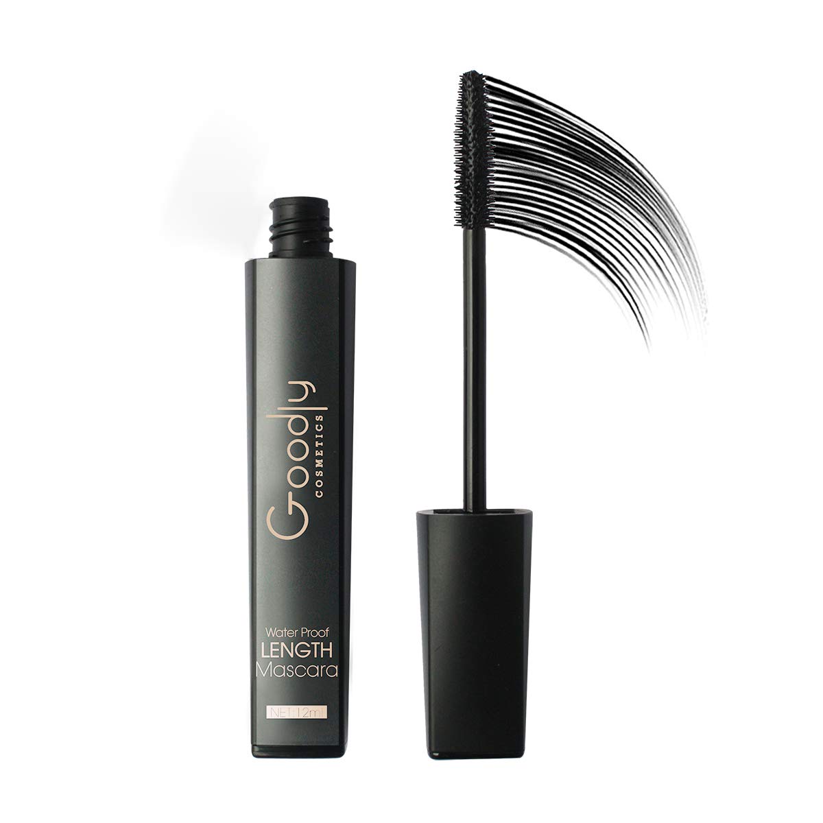 Goodly Smolder 3D Fiber Waterproof Mascara Black Mascara Thrive and Lengthen Eyelash Mascara Eye Makeup with Soft Silicone Brush Head 12 ml