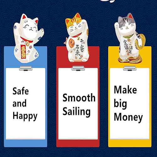 Miniatura 7 de XIZHI Gato de la suerte de 13 pulgadas con brazo agitador Maneki Neko chino Feng Shui Deoration Gato de la suerte para tiendas, restaurantes, sala