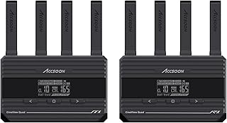 Accsoon CineView Quad Pocket HDMI & SDI Wireless Video Transmitter and Receiver Pair - 1080p, 500ft Range, Wi-Fi Monitor App for Android & iOS - Receive on up to 4 Devices