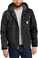Carhartt Men's Relaxed Fit Washed Duck Sherpa-Lined Utility Jacket - Durable Warmth for Work & Outdoors