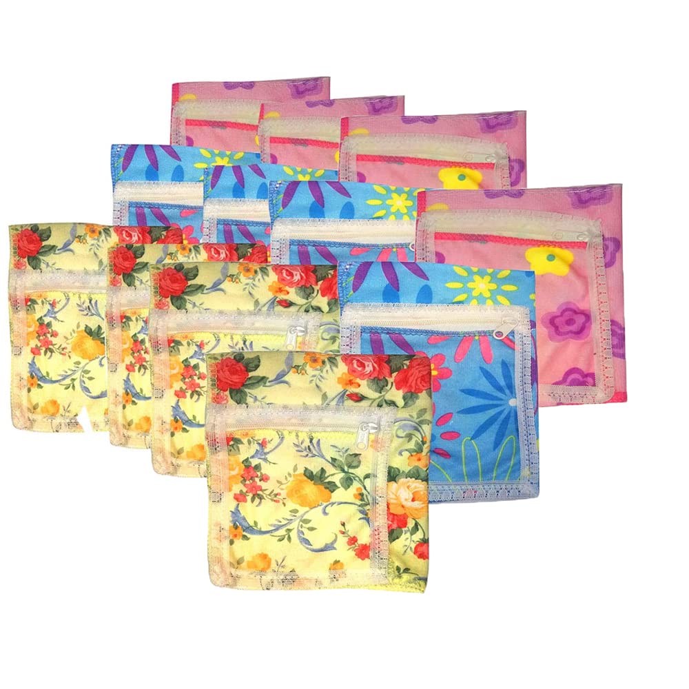 devil Women Soft Handkerchief with Zip Pouch Included (Multicolor, Pack of 12)-picture-9