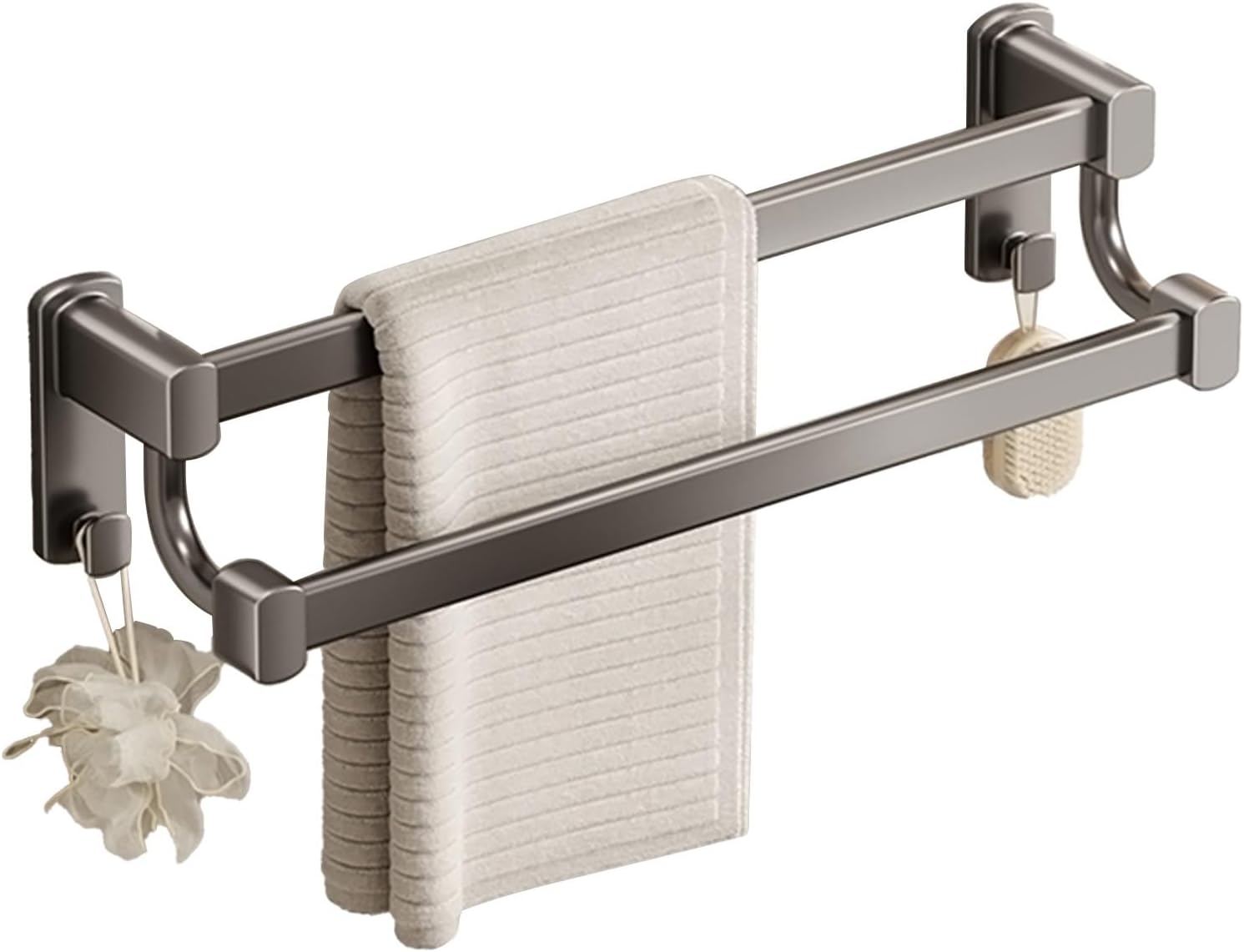 Punch-Free Bathroom Towel Rack, Stylish Modern Bathroom Storage Rack, Strong Adhesive Toilet Towel Hanging Rod, Bathroom Storage Rack(70cm(27.5inch))