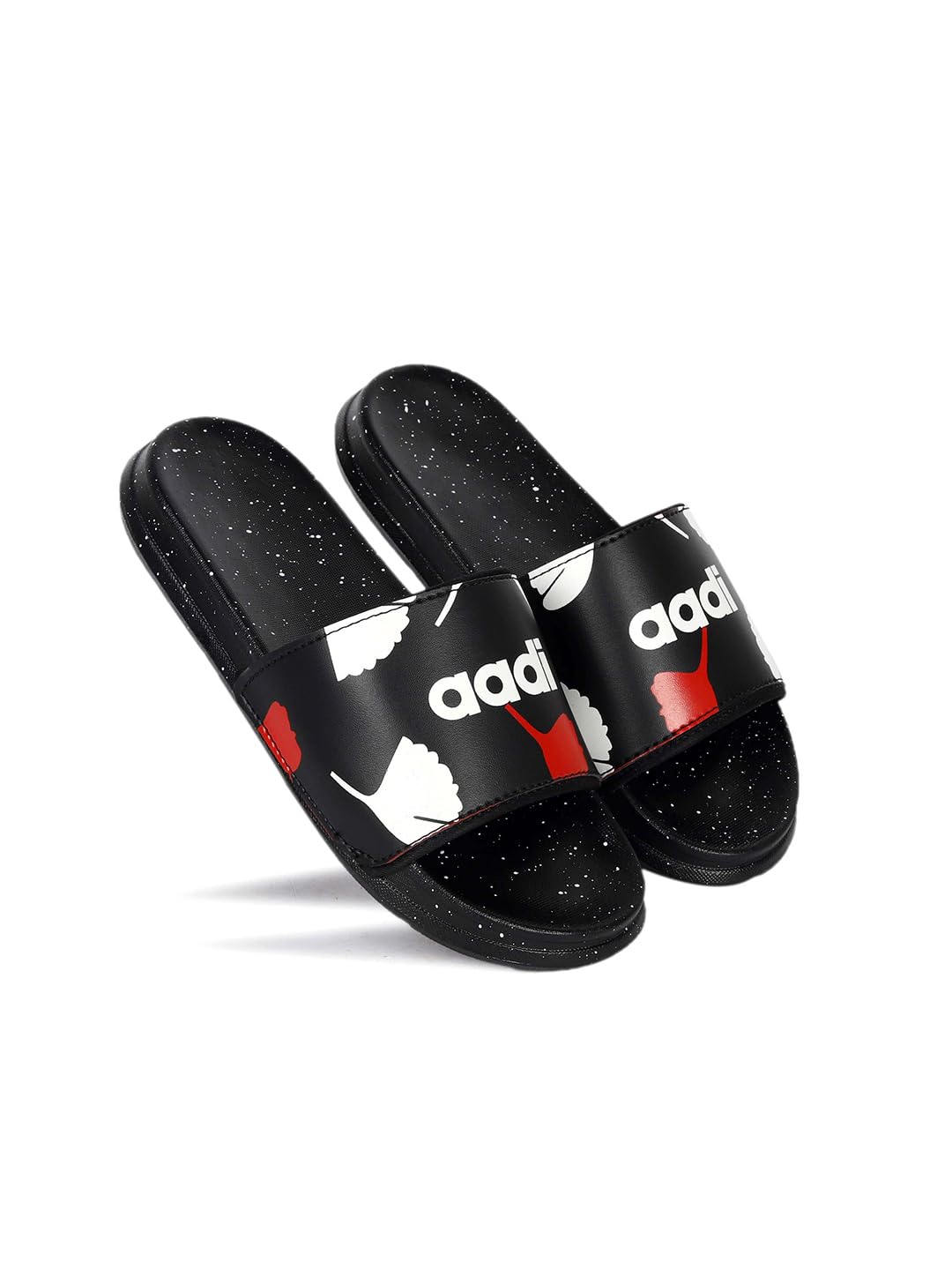 AADI Mens Black Synthetic Leather Daily Use Casual Sliders/Flip Flop & Slippers (B0CJH8GBNW) Amazon Price History, Amazon Price Tracker