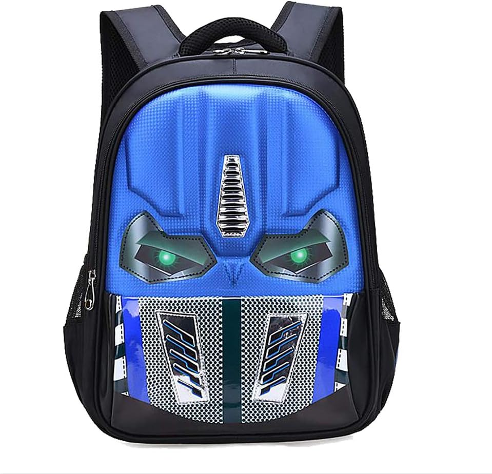 School Backpack Waterproof Kids Backpack Comic School Bag Student Bookbag Large Size Blue