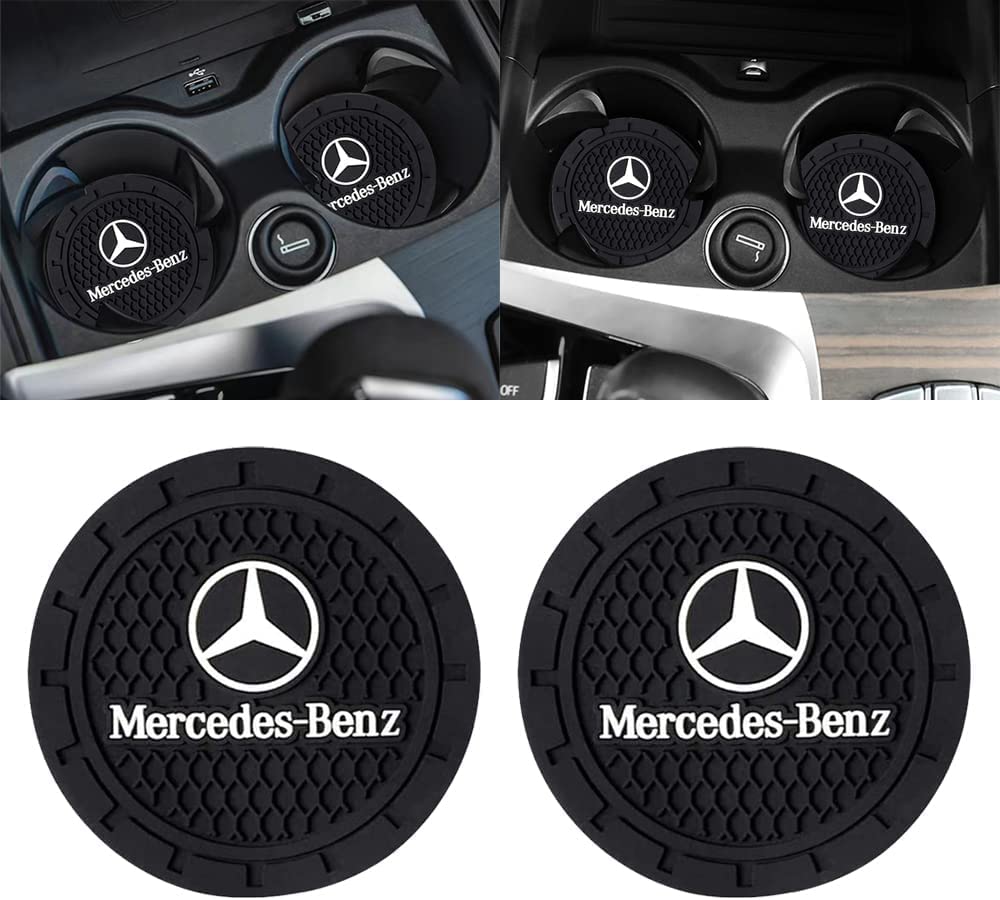 2PCS Car Interior Accessories Cup Holder Insert Coaster Silicone Anti Slip Cup Mat fit for Car Truck