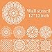 12 x 12 Inch Mandala Painting Stencil Reusable Laser Cut Painting Template Floor Wall Tile Fabric Furniture Stencils Painting Stencils Party Favors, 9 Large Size