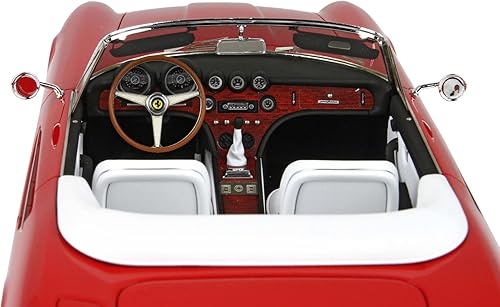Miniatura 3 de 1966 Ferrari 365 California SN 9935 convertible rojo con interior blanco y vitrina Ltd Ed a 108 piezas en todo el mundo modelo 118 de coche por BBR