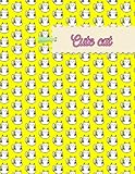  Artistic composition notebook cute cat. Cover handmade by an Italian artist. Ideal for writing, notes, and Italian-style creativity