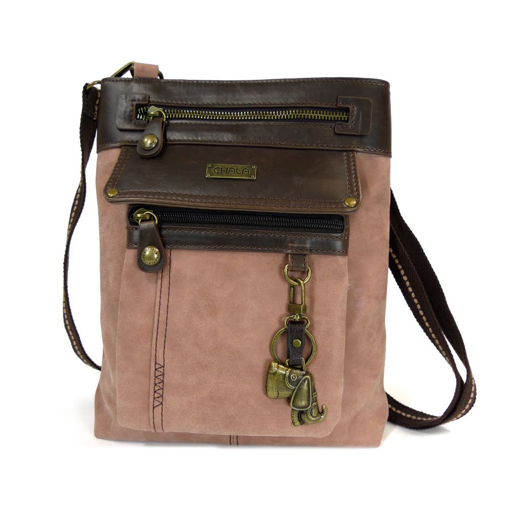 CHALA Patch Cross-Body Women Handbag, Canvas Messenger Bag Olive, Metal Charming Cross - Oliv, Medium — view 38