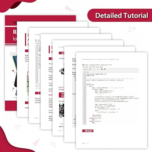 Miniatura 2 de GeeekPi Kit definitivo para Raspberry Pi Pico W con encabezados, tutoriales detallados, ejemplos de proyectos, varios elementos para programación