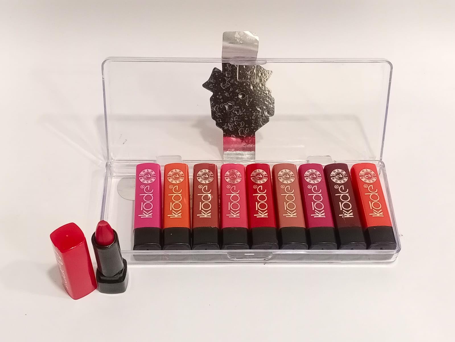 KKODE MATTE MINI LIPSTICK KIT, BOLD SET, VIVID COLOURS WITH LONG LASTING IMPACT, LIGHT WEIGHT AND PORTABLE, SUITABLE FOR ALL SKIN TONES (PACK OF 10), WATERPROOF, CASTOR OIL (1.5G/PC)