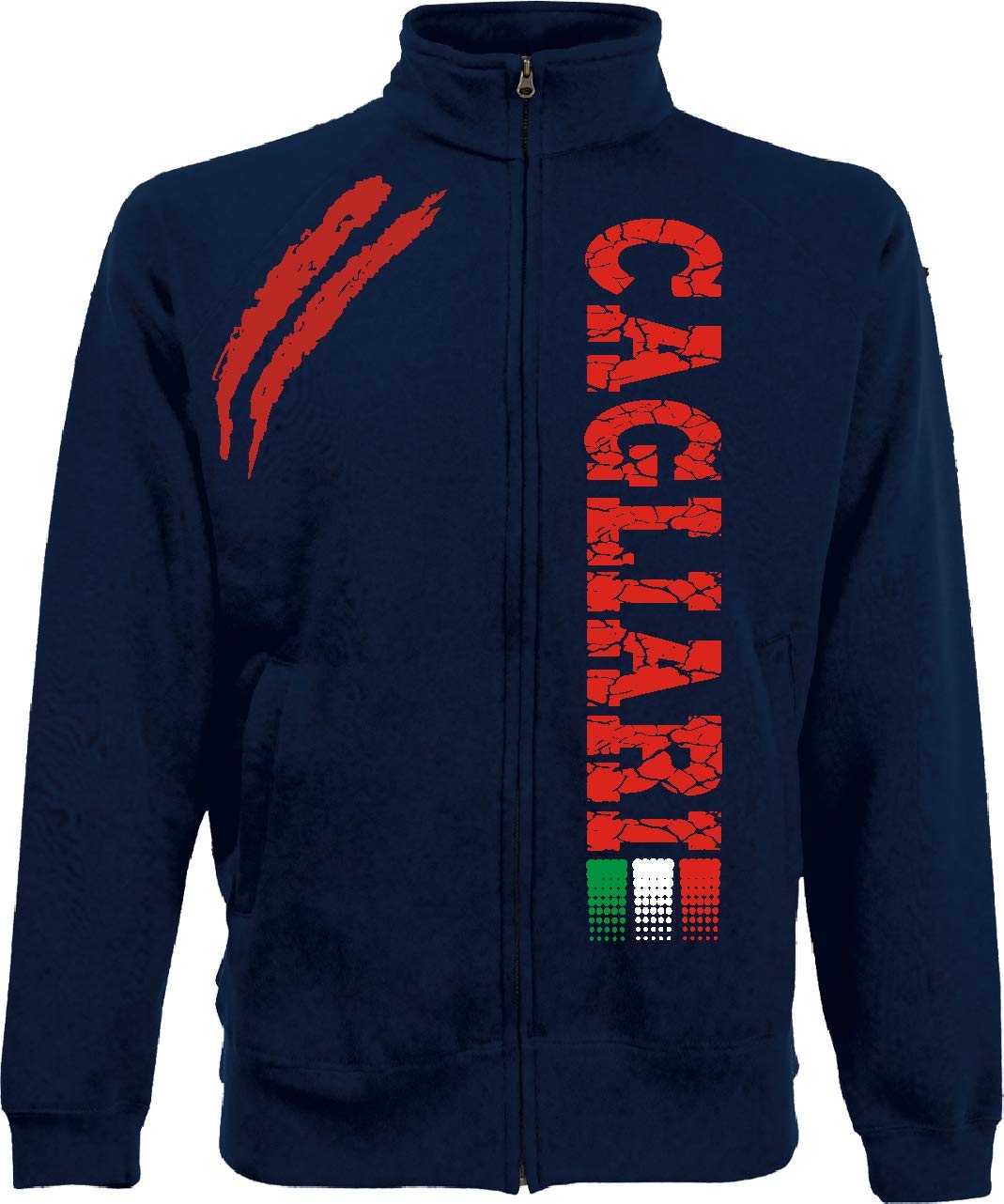 Giacchino Cagliari Tifosi Ultras Calcio Sport dalla S alla XXL e 4 Colori Disponibili