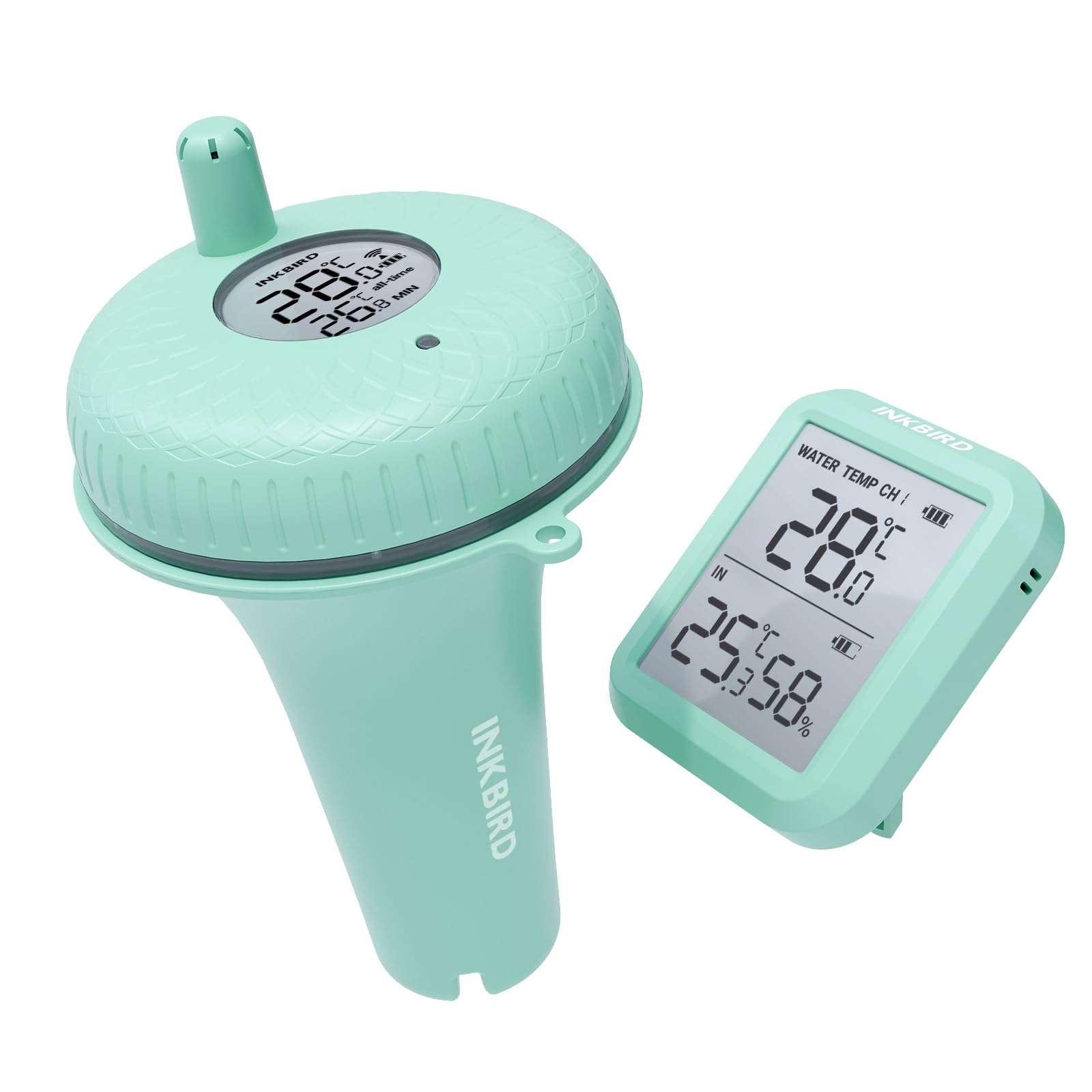 Inkbird IBS-P01R Funk-Poolthermometer-Empfängerset Grün