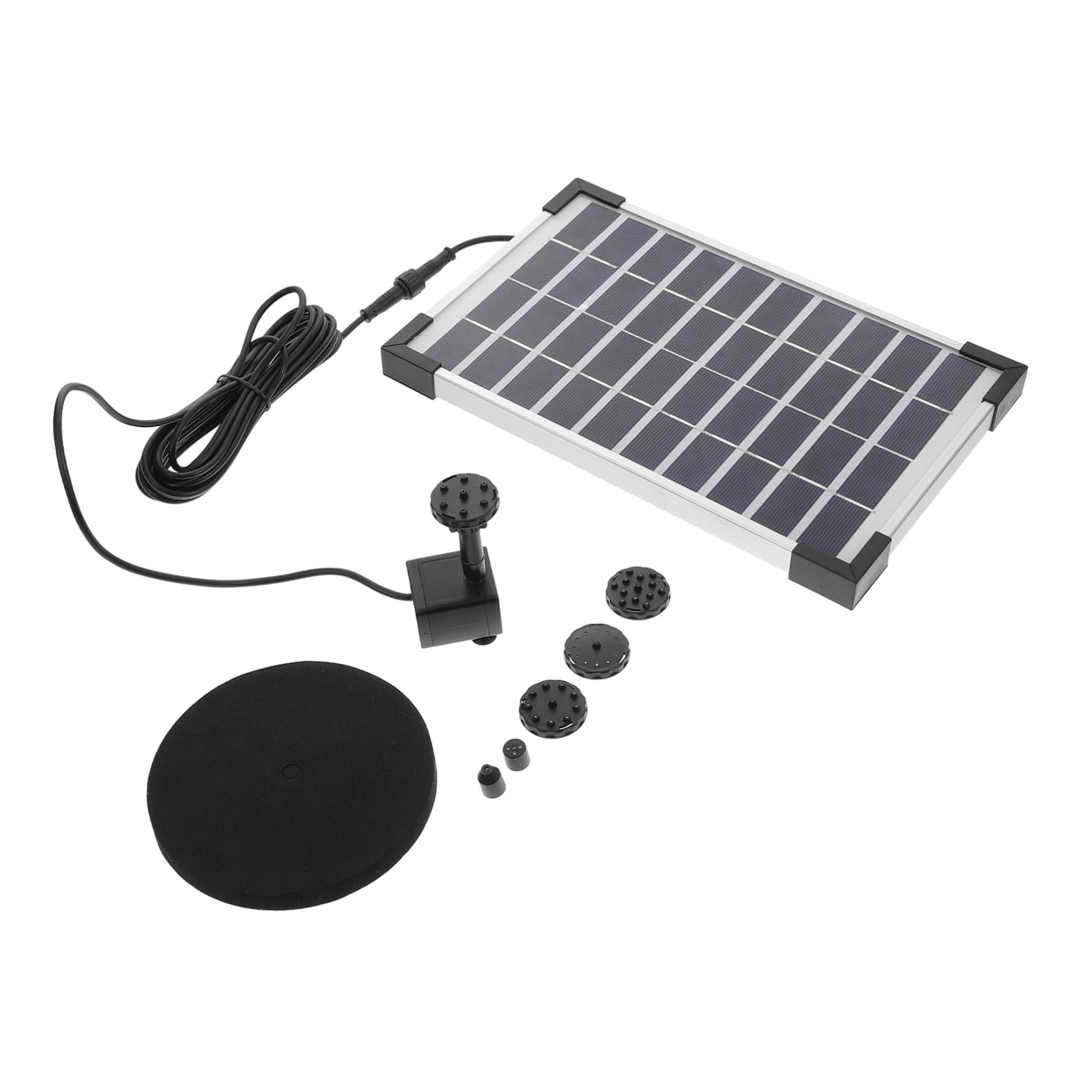 HANABASS Pompa Per Acqua A Energia Solare Da 5 W 6 Spruzzi Per Giardino Set Di Pompe Per Bagno Per Uccelli Allaperto