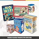 Nostalgic-Art Retro Vorratsdose Flach, 2,5 l, Retro Cassette – Geschenk-Idee für Musik-Fans, Blech-Dose mit Deckel, Vintage Design