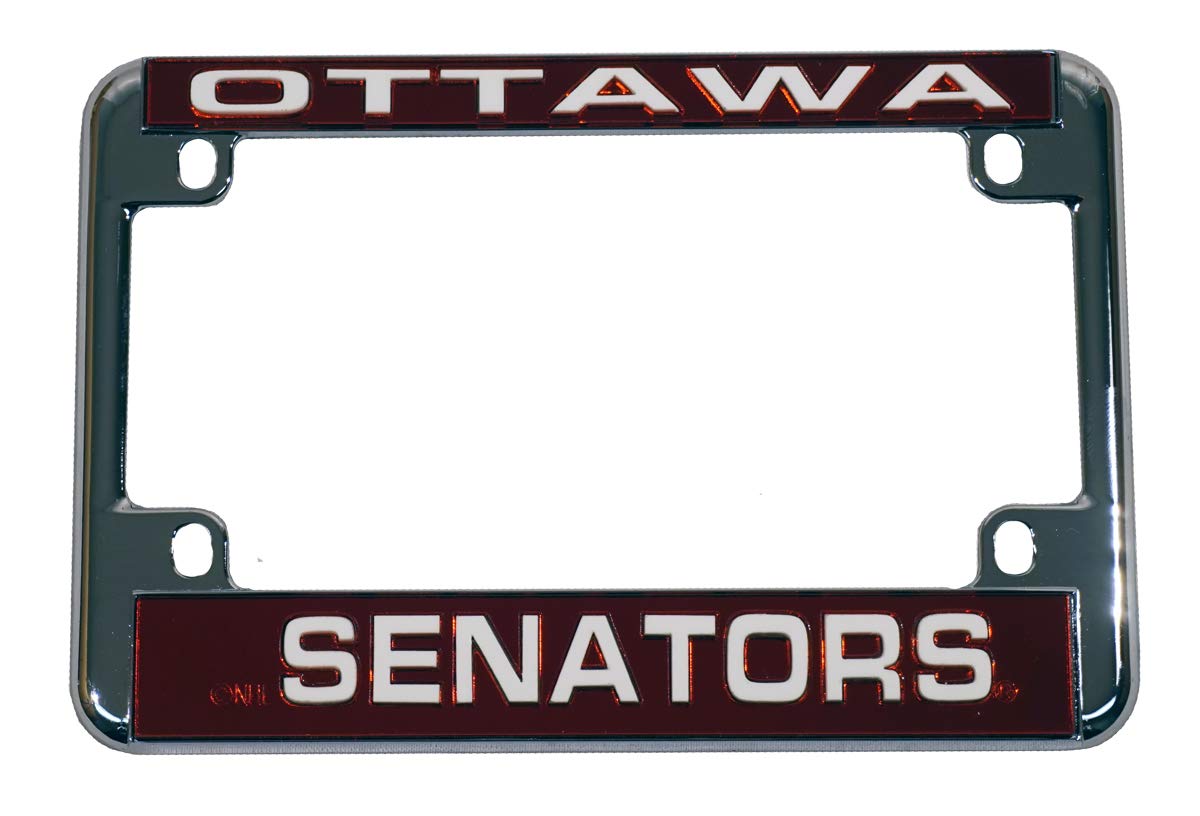 Ottawa Senators Chrome Motorcycle, RV or Trailer License Plate Frame