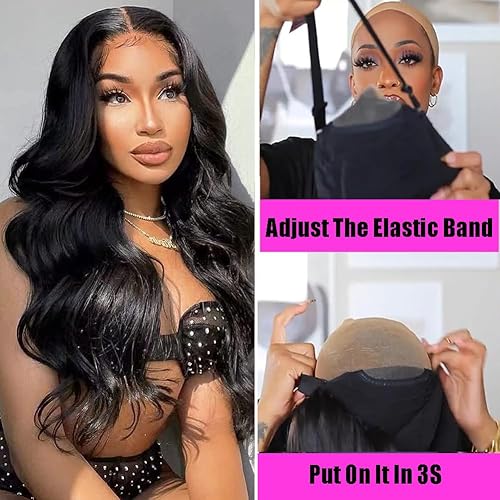 Miniatura 3 de Pelucas de cabello humano sin pegamento de 20 pulgadas, predepiladas, 6x4, precortadas, para usar y usar, pelucas de cabello humano para