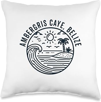 Ambergris Caye Belize Souvenir Belizean Vacation Reminder Throw Pillow