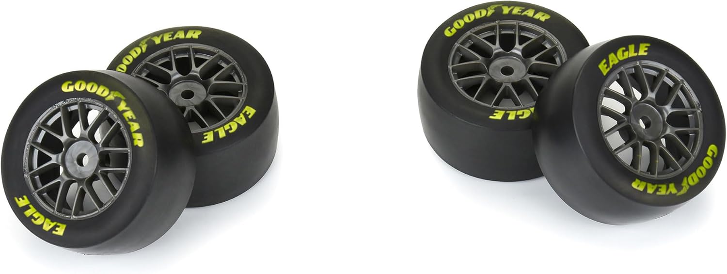 Pro-Line Racing Goodyear Eagle Soft Tire F/R MTD Grey for Losi NASCAR Racecar 4 PRO1030411