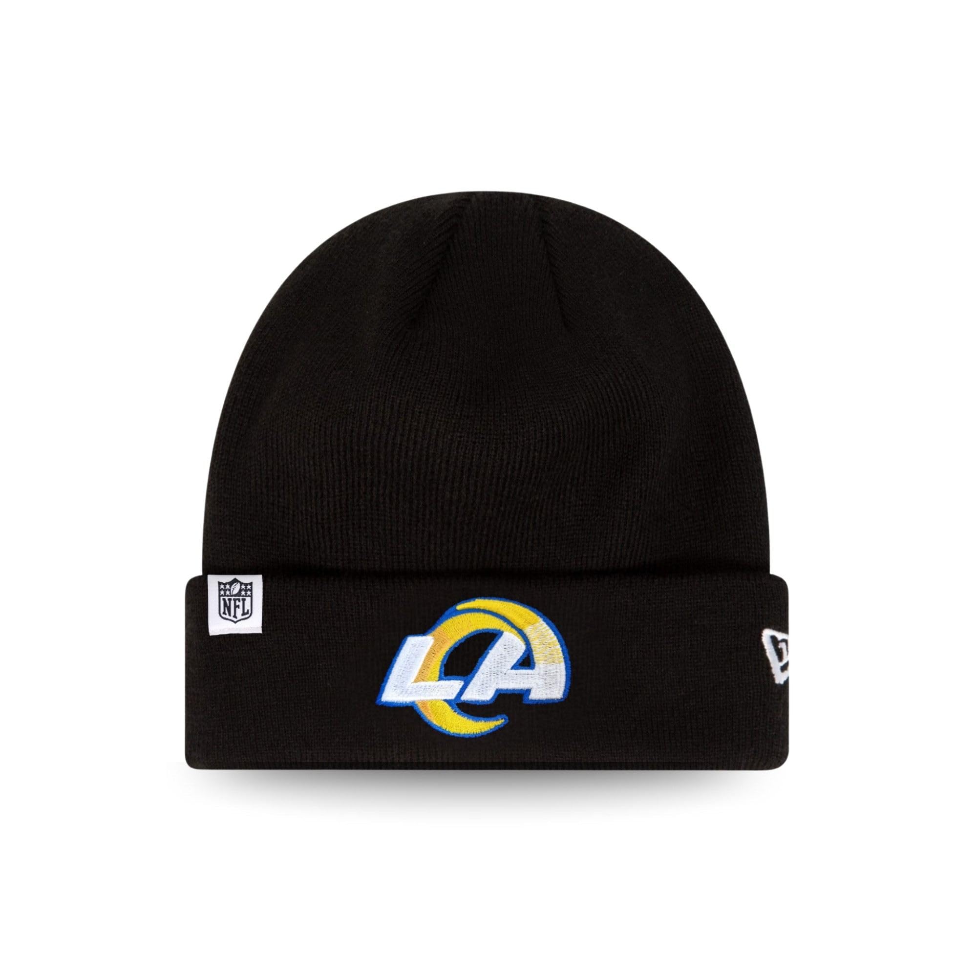 New Era Los Angeles Rams Loop Label Knit Beanie NFL Cap Black
