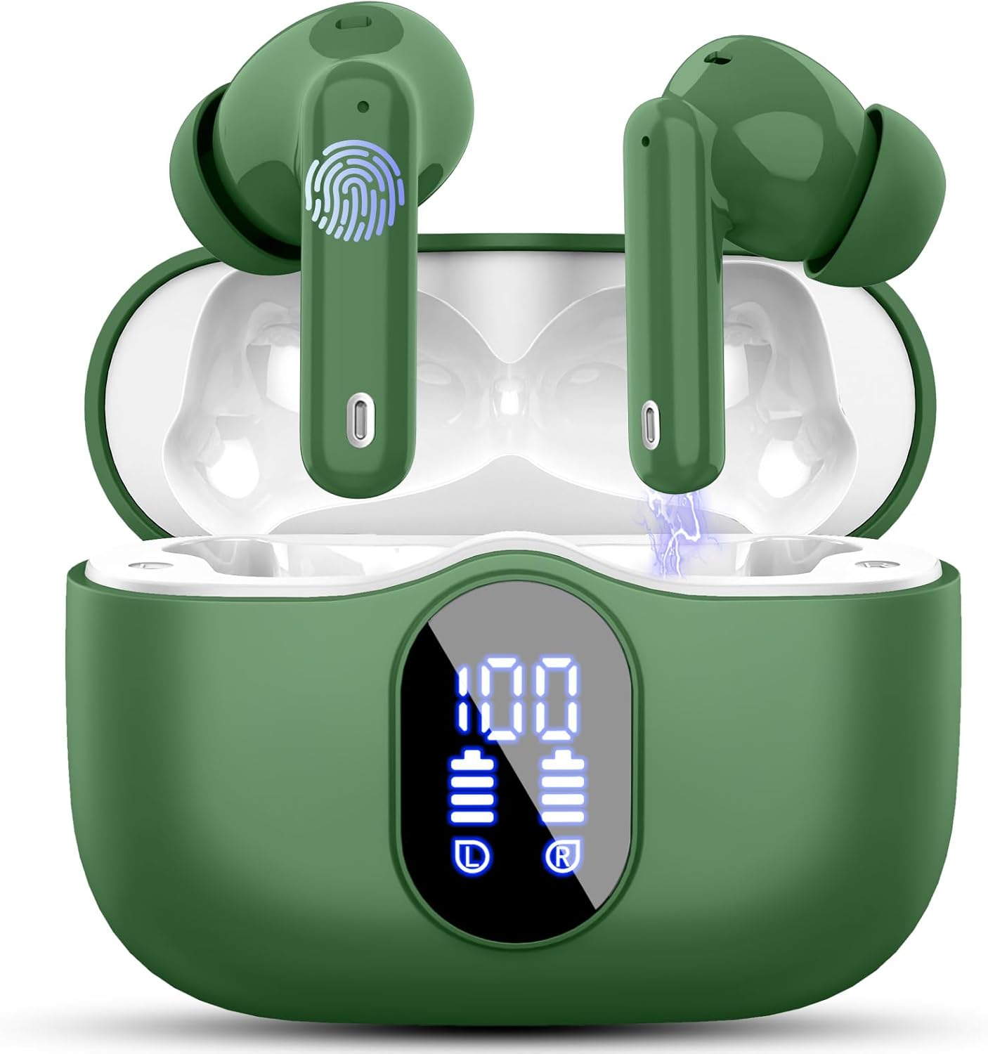 Wireless Earbuds, Bluetooth 5.4 Headphones In Ear with 4 ENC Mic, New