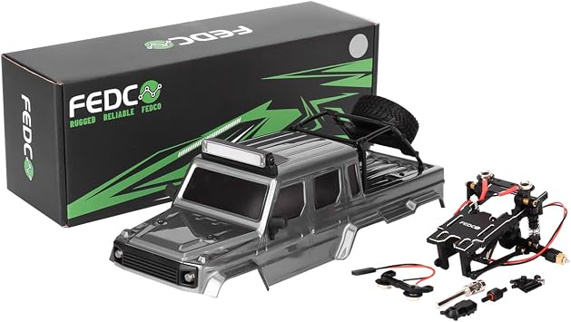 SCX24 Body 6x6 Conversion Kit PC Body with Lights Frame-Axle Assembly for Bronco JLU C10 Basecamp Axial SCX24 66 RC Crawler Upgrades