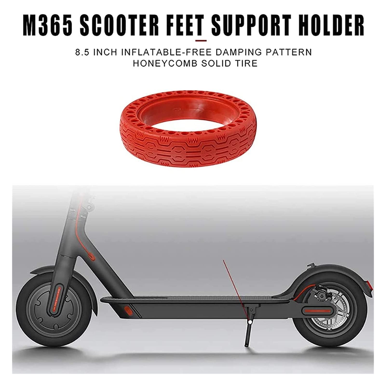 Pneu de Scooter électrique Pneus à Trous Pleins en Caoutchouc de 8,5 Pouces Pneu de Remplacement Non pneumatique pour Roues de Remplacement de Scooter électrique Pneus de Scooter (Bleu 1 pièce)