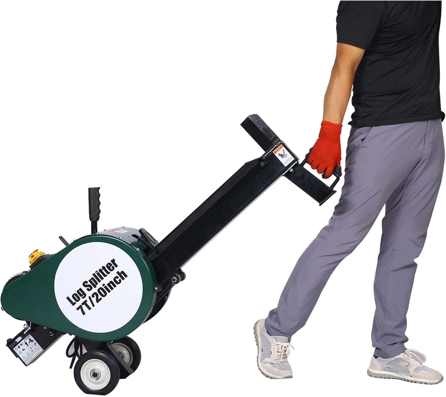 Amazon.com : 7-ton Electric Log Splitter, Double Flywheel Extra-Fast ...