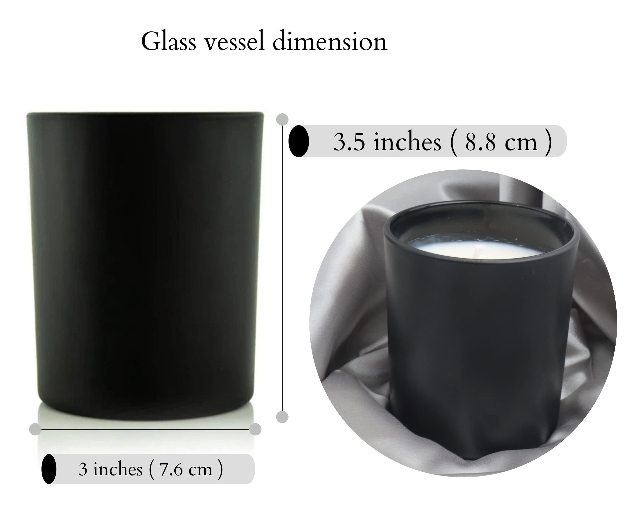 LuxyM Candle Jars 10 Oz Candle Jars with lids for Candle Making