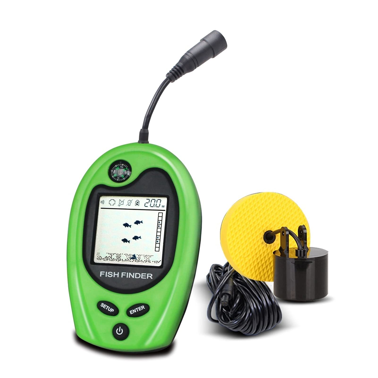 Podwodna kamera wędkarska, Przenośny przewodowy Fish Fishing Sounder Fish Alarm Fishfinder 100M Fishing Echo Sounder Detektor do Pesca